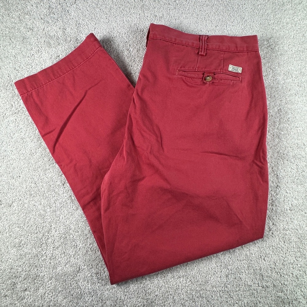Polo Ralph Lauren Bedford Chino Mens 40x30 Red Classic Fit Cotton Twill Pants